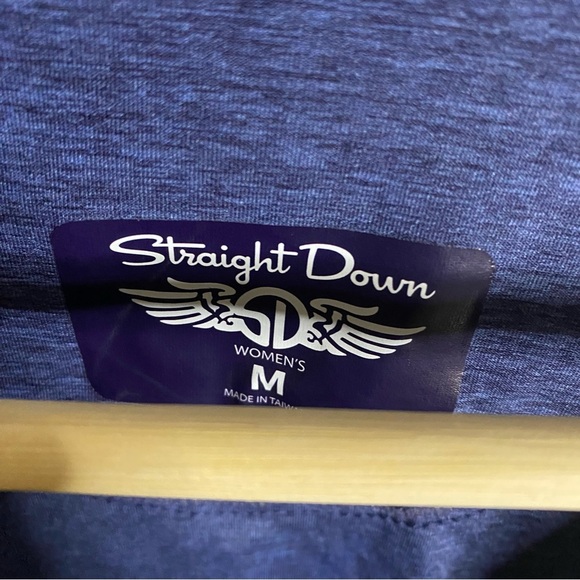 Straight Down Women’s Blue Full Zip Jacket Athletic Warm Up Layering Top Medium - Picture 3 of 7